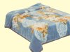 Koyo Two-Ply Navy Floral Mink Blanket