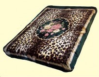 Solaron Queen Leopard, Floral Mink Blanket