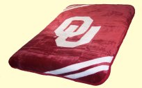 Twin NCAA Oklahoma Mink Blanket