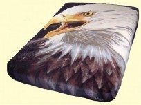 Luxury Queen Bald Eagle Mink Blanket