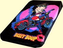 Twin/Full Biker Betty Boop Mink Blanket