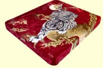 King Solaron Crouching Tiger Navy Mink Blanket