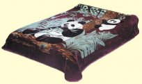 King Solaron Burgundy Panda Mink Blanket