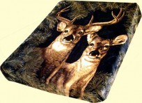 Solaron Queen Navy Deer Mink Blanket
