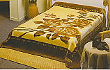 Solaron King Golden Floral Mink Blanket