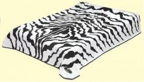 Queen Solaron Zebra Mink Blanket