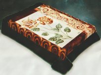Wonu Aroma Queen Red Flower Shelby Mink Blanket