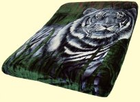 Wonu Safari Aroma Queen White Tiger Mink Blanket