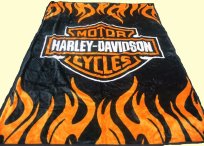 Queen Harley Logo Mink Blanket