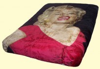 Queen Double-Sided Sherpa Marilyn Monroe Red Dress Mink Blanket