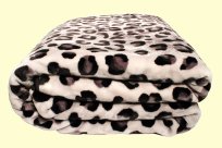 Queen Solaron Grey Leopard Mink Blanket