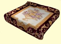 Solaron King Victorian Burgundy Mink Blanket