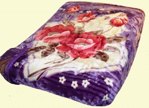 Osaka Two-Ply Floral Mink Blanket
