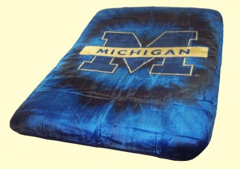 Twin NCAA Michigan Mink Blanket