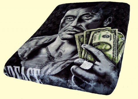 Luxury Queen Scarface Hustler $$$ Mink Blanket