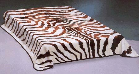 Wonu Safari Zebra Mink Blanket