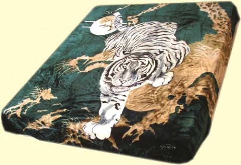 Solaron Twin/Full Crouching Tiger Mink Blanket